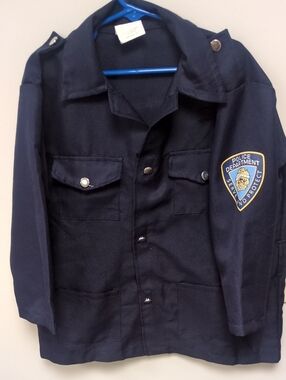 Inaginarium  Kids Navy Police Costume Jacket with Patch Badge And Hat